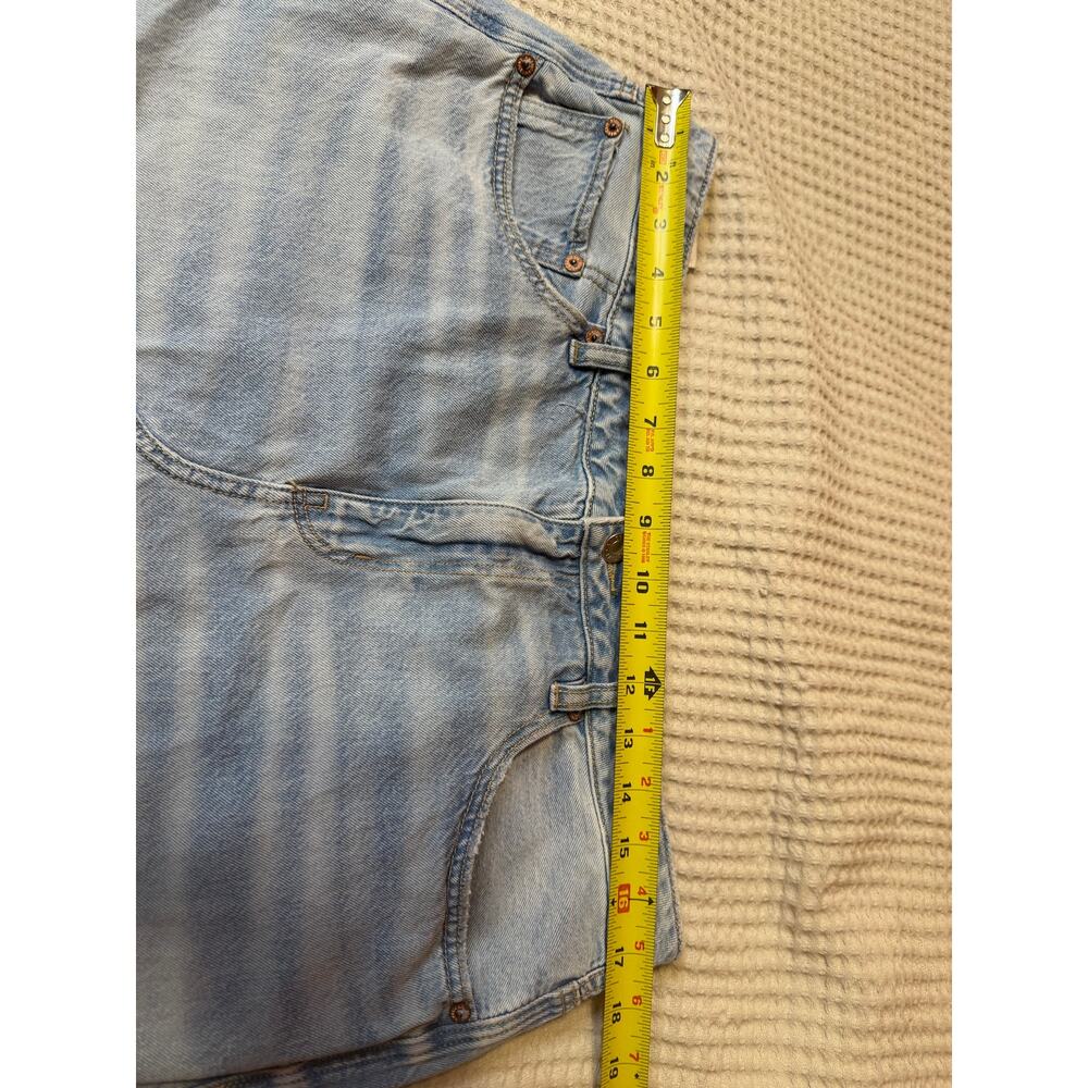 American Eagle Low-Rise Maxi Denim Medium Wash Front Slit Boho Street Skirt 12 - Picture 11 of 14